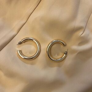 Revolve gold hoop earrings light weight